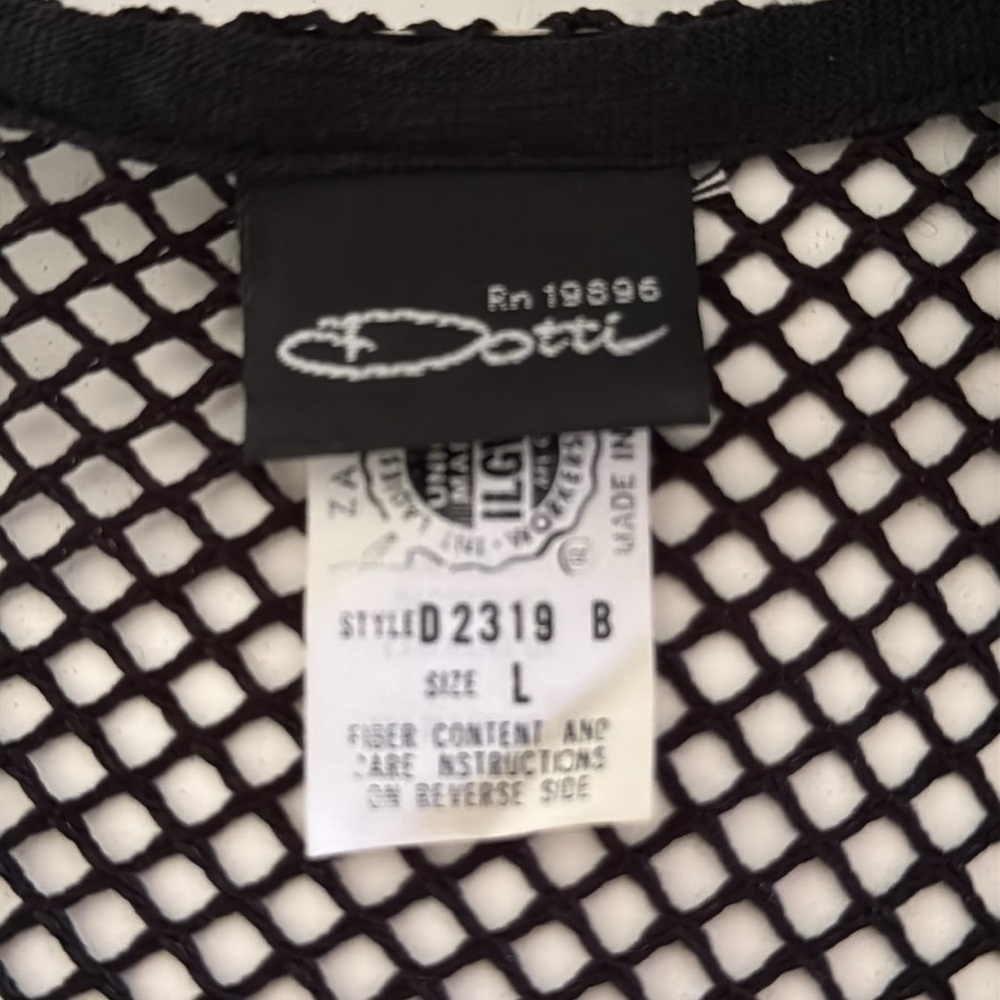 Vintage Netted Black Swim Coverup Size L - Picture 10 of 12